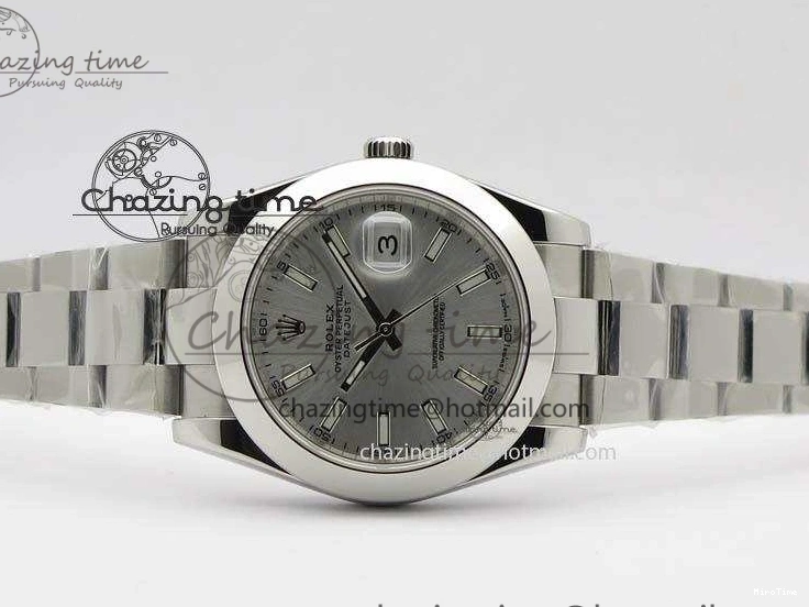 MiroTime 0416 HighQuality DateJust 41mm 126300 SS Noob 1:1 Best Edition Silver Dial Stick Markers On SS Bracelet A 3597